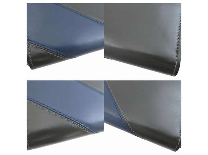 Cartera larga bi-fold de piel Jimmy Choo Azul Verde - vista 5
