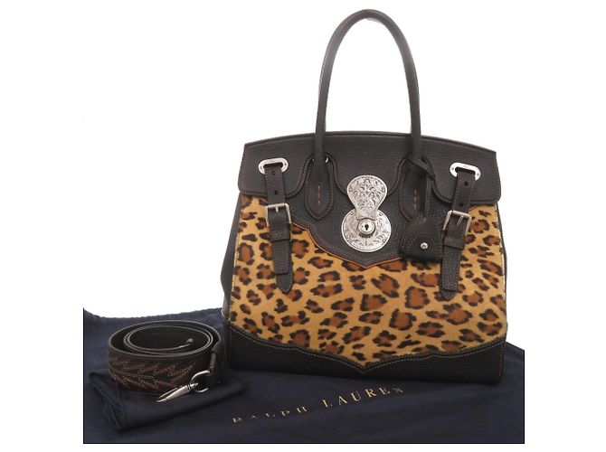 Borsa Ralph Lauren Ricky 33 Marrone Nero - vista 2