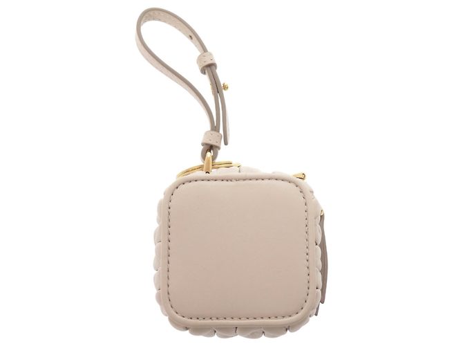 Portachiavi Miu Miu Trick Matelassé Bianco Beige - vista 3