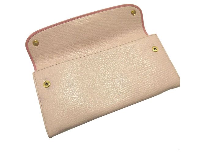 Portafoglio bi-fold in pelle rosa Miu Miu - vista 3