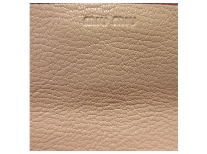 Portafoglio bi-fold in pelle rosa Miu Miu - vista 7