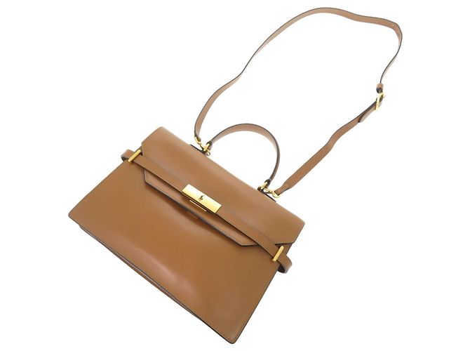 Borsa Satchel ID in pelle Polo Ralph Lauren Marrone - vista 5