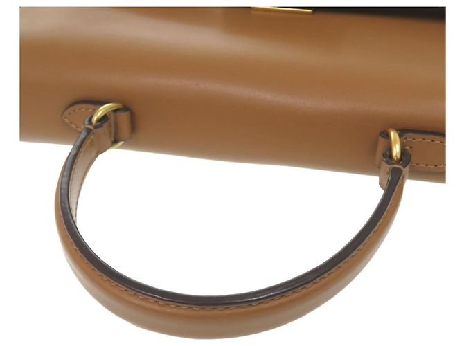 Borsa Satchel ID in pelle Polo Ralph Lauren Marrone - vista 7
