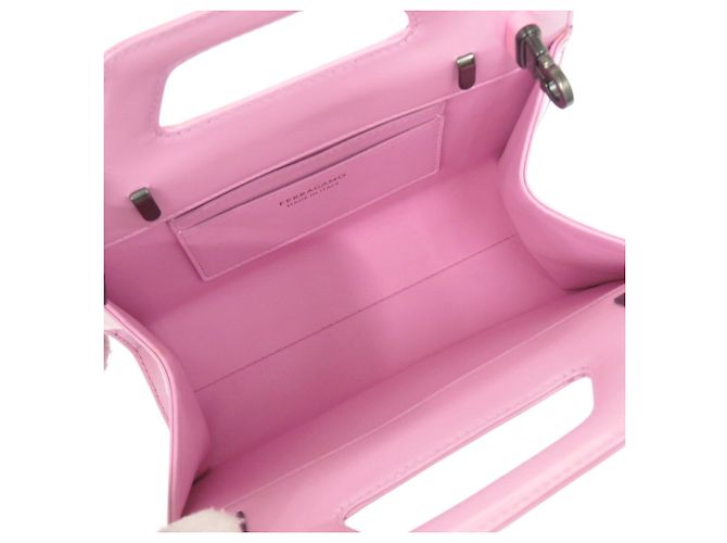 Borsa a tracolla 2-Way Salvatore Ferragamo Gancini Wanda Micro Rosa - vista 5