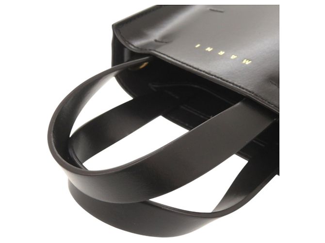 Borsa a mano Marni Museo Nano in pelle nera Nero - vista 5