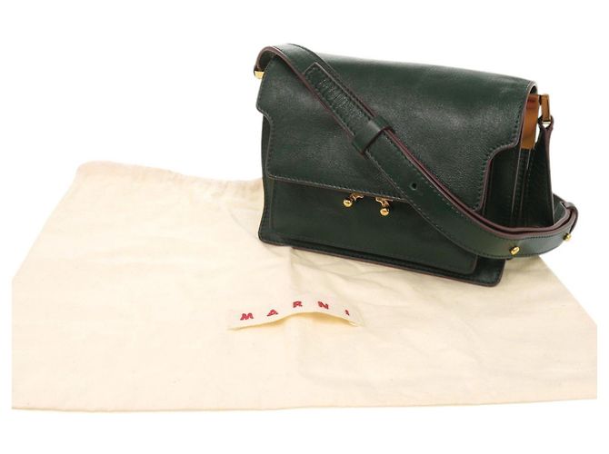 Borsa a tracolla Marni in vitello verde - vista 2