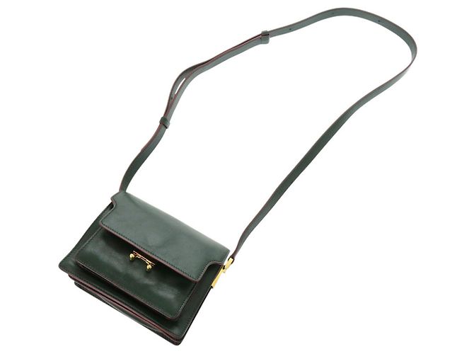 Borsa a tracolla Marni in vitello verde - vista 6