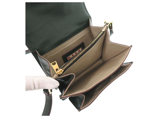 Borsa a tracolla Marni in vitello verde - vista 7
