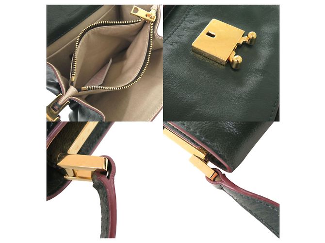 Borsa a tracolla Marni in vitello verde - vista 8