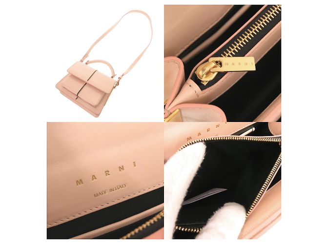 Borsa Attache Marni in pelle rosa - vista 7