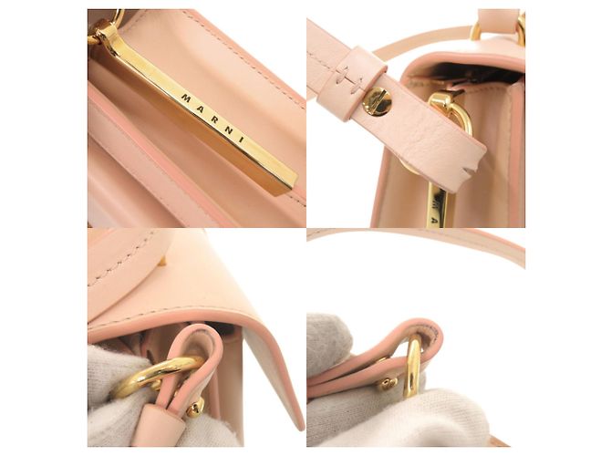 Borsa Attache Marni in pelle rosa - vista 8