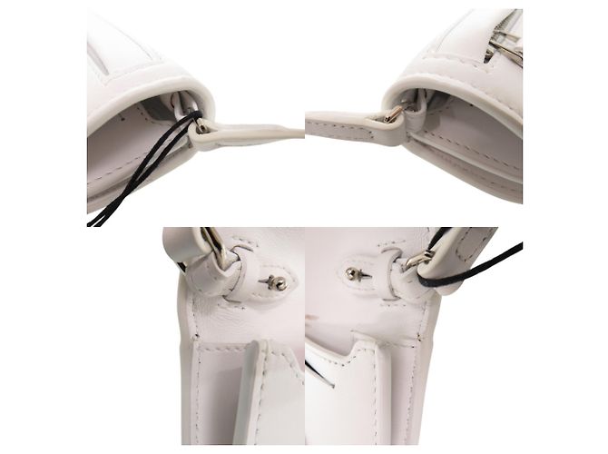 Borsa a spalla micro Burberry Mini Olympia in vitello bianco - vista 3