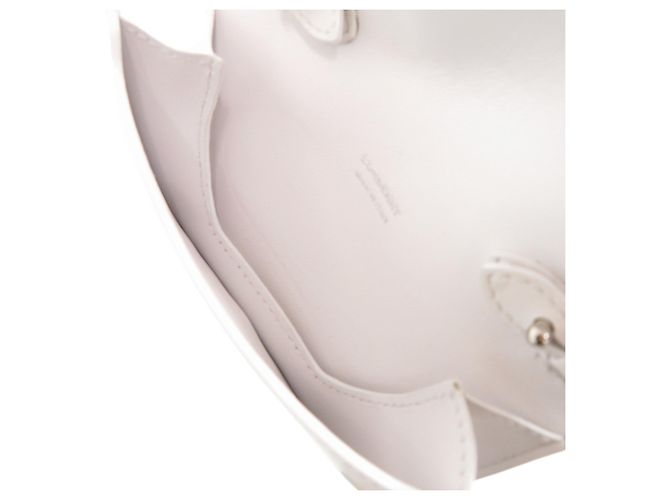 Borsa a spalla micro Burberry Mini Olympia in vitello bianco - vista 4