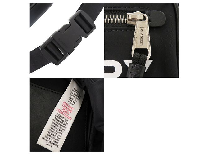Borsa a tracolla Burberry Logo nera Nero - vista 9