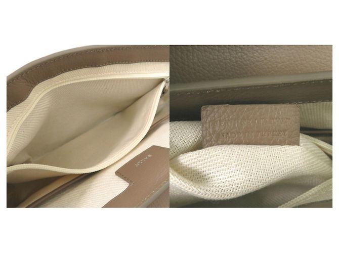 Borsa a tracolla in pelle Bally Pennant Cross Marrone Bianco - vista 8