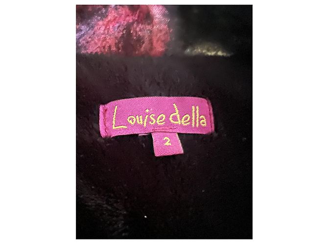 Cappotto in velluto stampato Louise Della Marrone Nero Rosa Rosso Multicolore Verde Giallo - vista 10