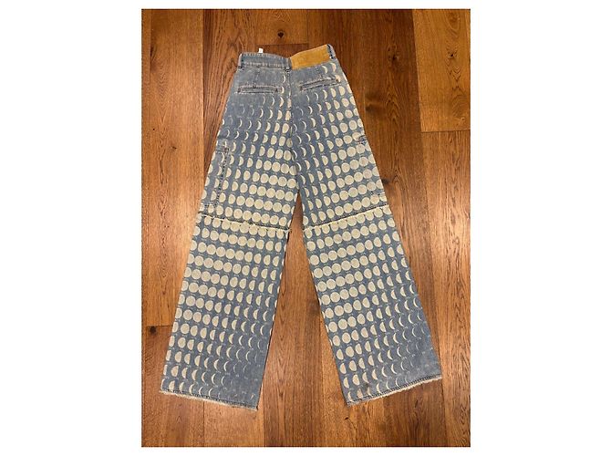 Loewe Paula's Ibiza Moon Print Vaqueros Wide-Leg Azul - vista 7