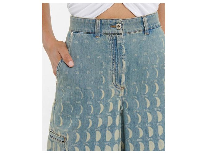 Loewe Paula's Ibiza Moon Print Vaqueros Wide-Leg Azul - vista 8