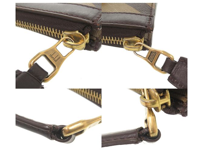 Alfred Dunhill Pochette Dunhill en cuir marron - vue 6