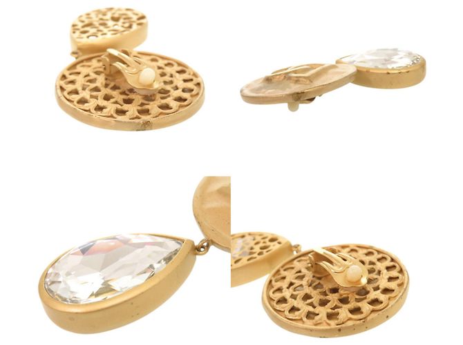 Orecchini a clip Dolce & Gabbana in ottone dorato e cristalli D'oro - vista 10