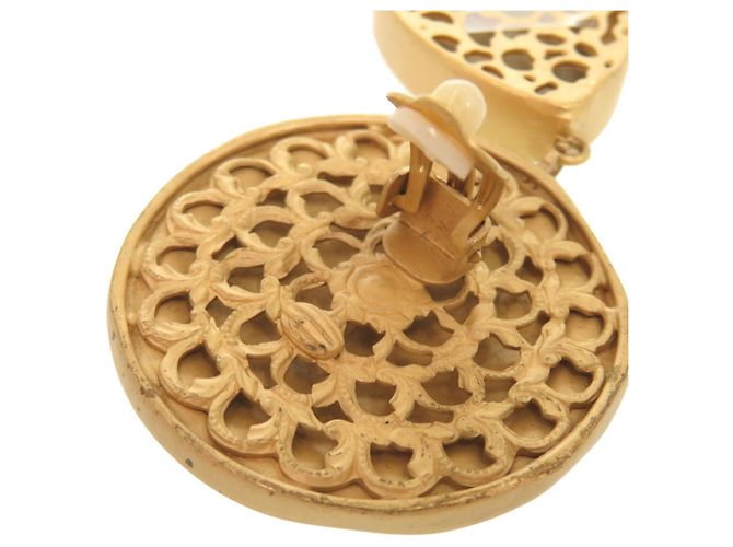 Orecchini a clip Dolce & Gabbana in ottone dorato e cristalli D'oro - vista 8