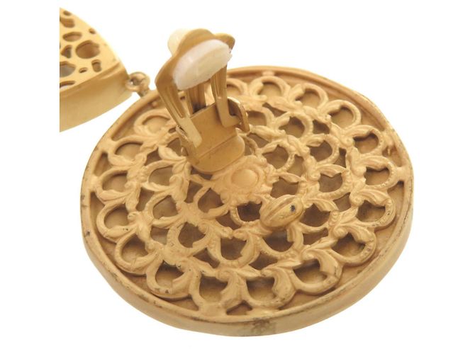 Orecchini a clip Dolce & Gabbana in ottone dorato e cristalli D'oro - vista 9
