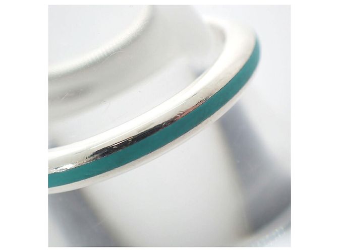 Autre Marque Tiffany & Co. Ring aus Sterling Silber 925 mit blauem Emaille - Ansicht 4