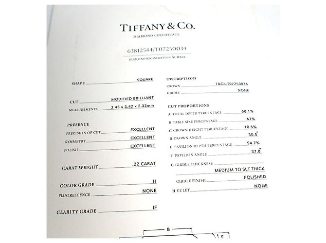 Autre Marque Tiffany & Co. Diamantbandring aus Platin 950 - Ansicht 7