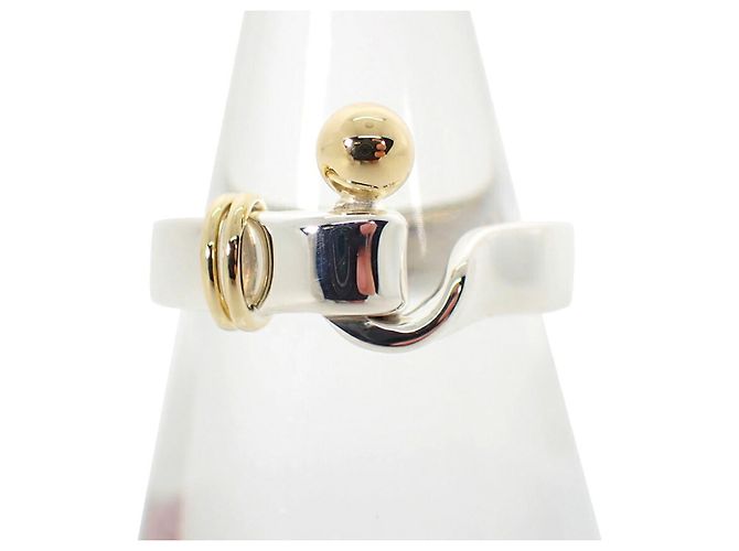 Autre Marque Anello a fascia Tiffany & Co. in argento sterling e oro giallo - vista 2