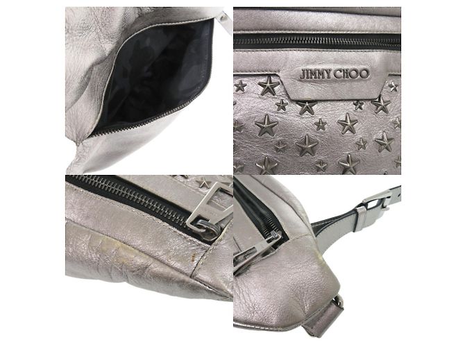 Borsetta da vita Jimmy Choo Star Studded Nero Argento - vista 7