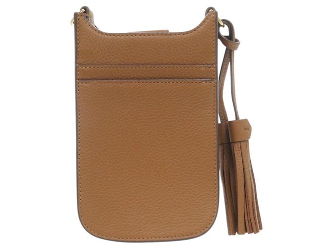 Bolsa de Ombro de Couro para Celular Tory Burch Thea Marrom - vista 2
