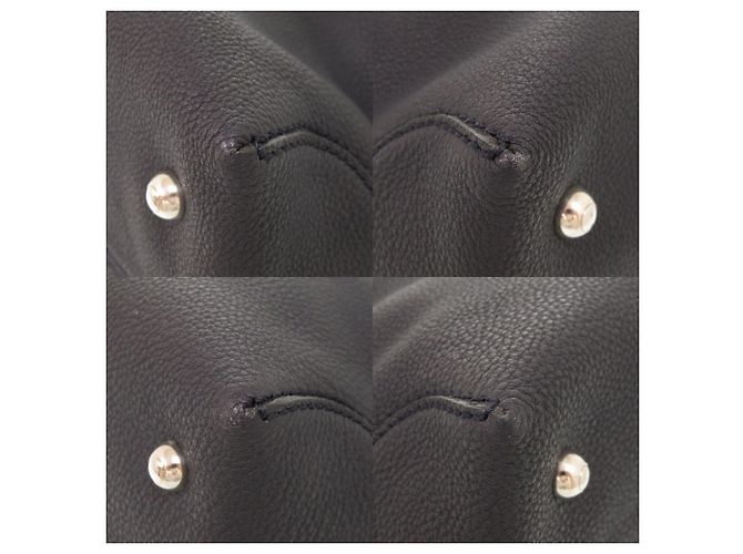 Borsa Tote in pelle blu navy con logo Tod's - vista 4