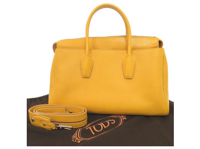 Borsa 2-Way in pelle gialla Tod's Giallo - vista 2
