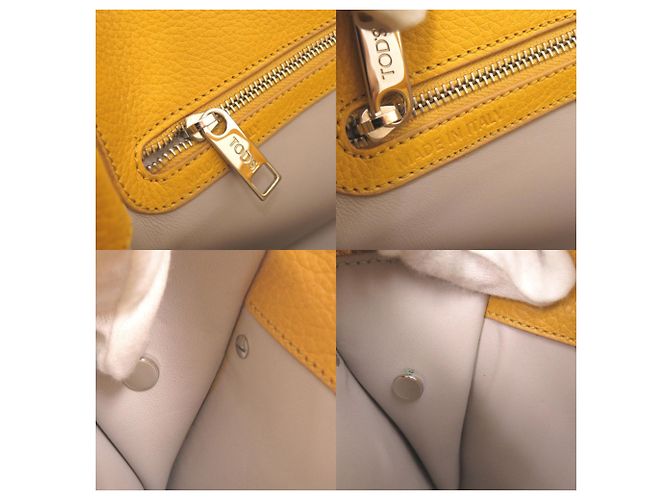 Borsa 2-Way in pelle gialla Tod's Giallo - vista 9