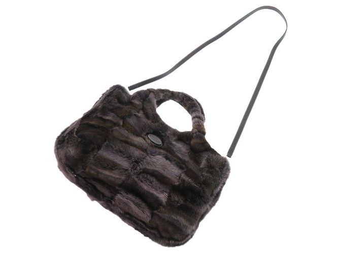 Borsa in pelliccia di volpe marrone Tod's - vista 5