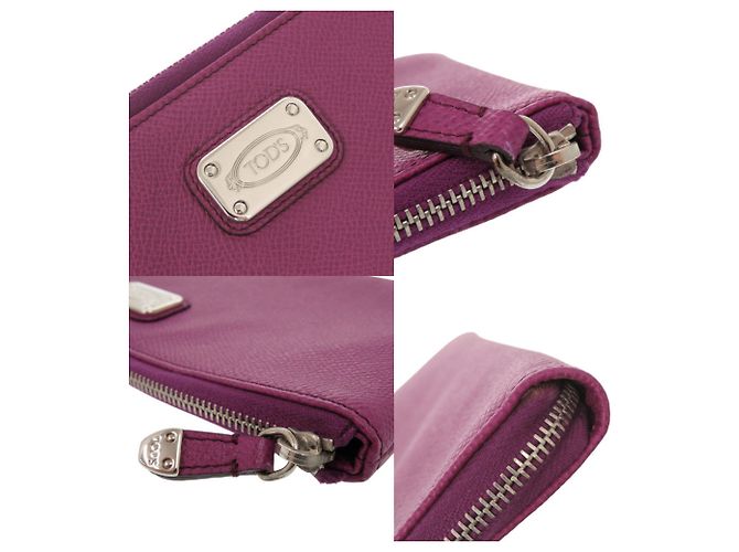 Portafoglio lungo in pelle viola Tod's Porpora - vista 9