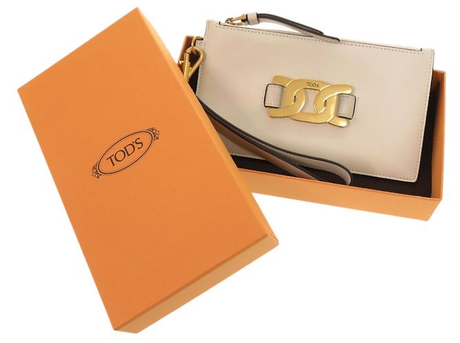 Borsa a pochette piatta Tod's con motivo a catena Crudo - vista 2