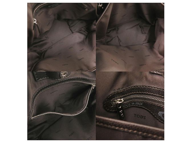 Borsa Tote 2-Way Tod's in pelle scamosciata marrone - vista 10