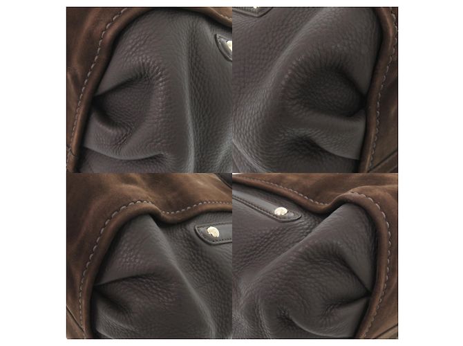 Borsa Tote 2-Way Tod's in pelle scamosciata marrone - vista 5