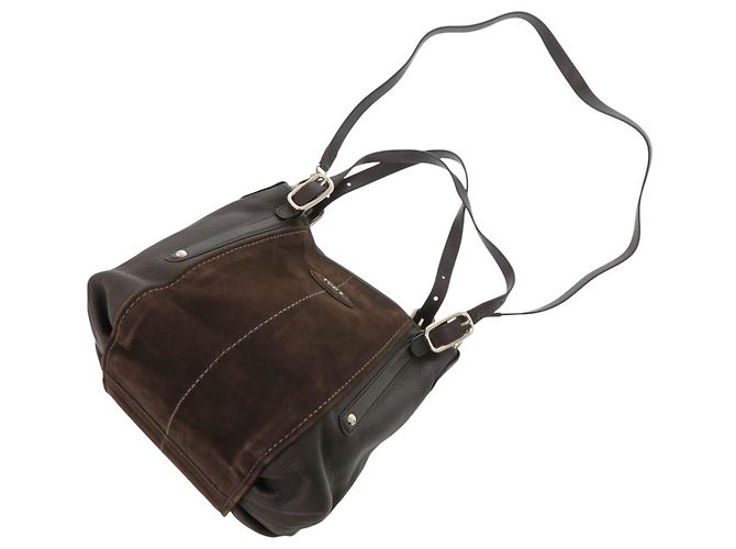 Borsa Tote 2-Way Tod's in pelle scamosciata marrone - vista 6