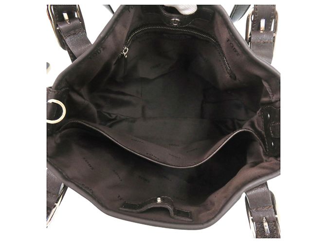Borsa Tote 2-Way Tod's in pelle scamosciata marrone - vista 8