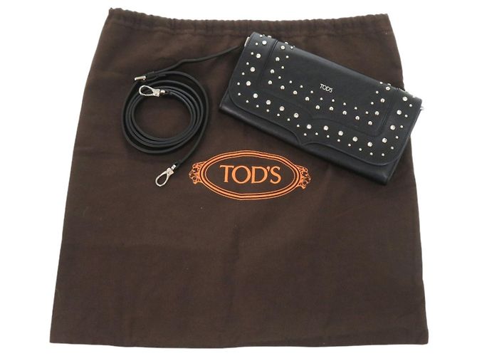 Portafoglio a spalla in pelle nera Tod's Nero - vista 2