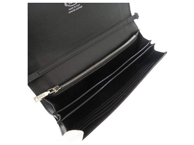 Portafoglio a spalla in pelle nera Tod's Nero - vista 7
