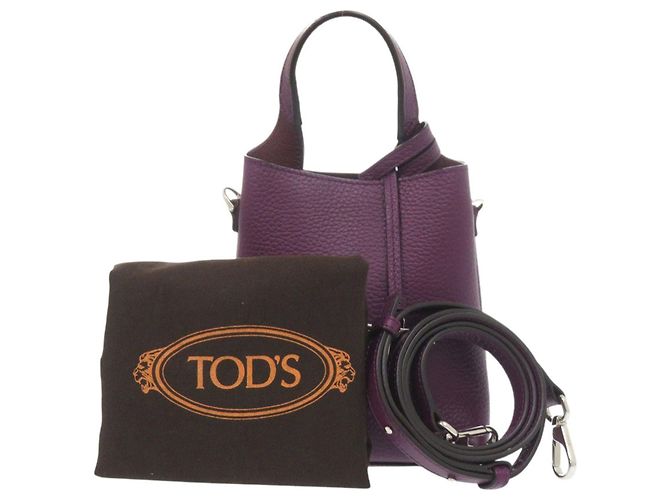 Borsa a mano Tod's T-Timeless Micro in pelle viola Porpora - vista 2