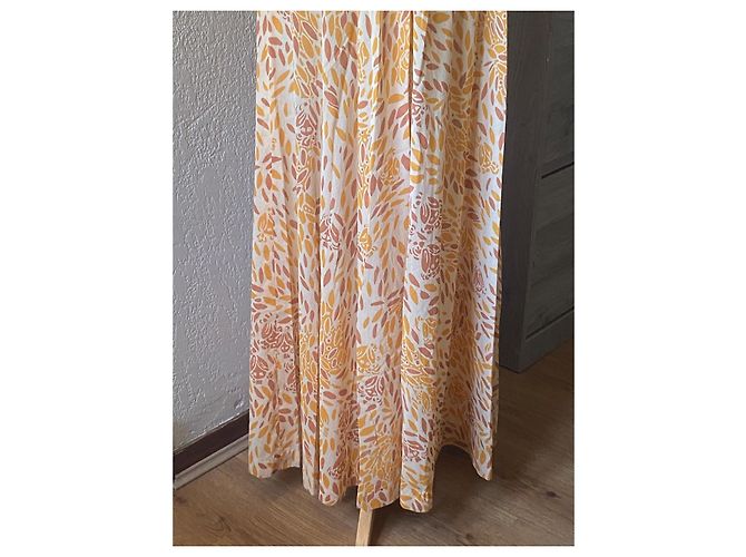 Autre Marque Vestido largo estampado Ted Lapidus Beige Naranja - vista 5