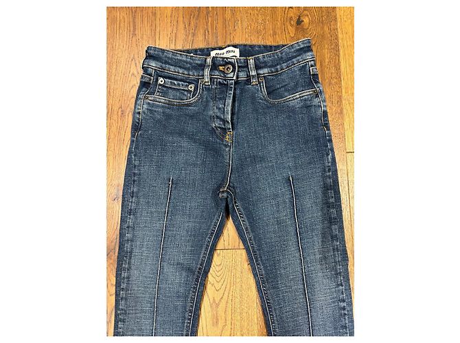 Vaqueros Slim de Denim Azul Miu Miu - vista 2