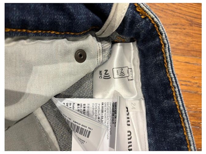 Vaqueros Slim de Denim Azul Miu Miu - vista 5