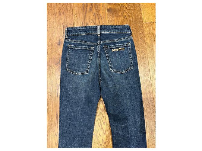 Vaqueros Slim de Denim Azul Miu Miu - vista 8