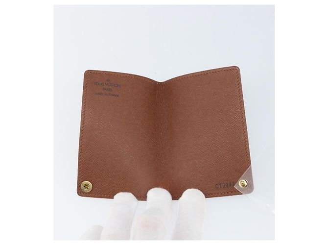 Louis Vuitton Porte Cartes Pression Card Case Monogram Canvas Marrone - vista 5