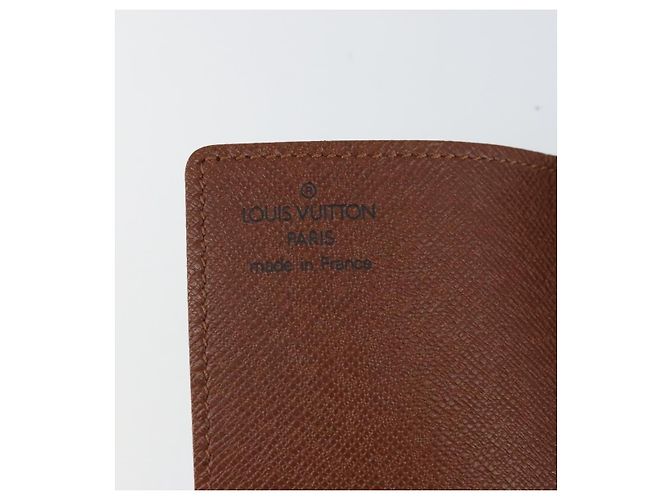 Louis Vuitton Porte Cartes Pression Card Case Monogram Canvas Marrone - vista 6